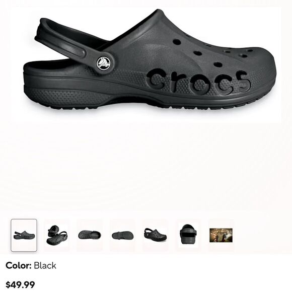 Black Crocs, Baya Clog women 8, Men 6 - Picture 4 of 4